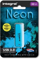 Integral Neon USB 3.0 stick, 32 GB, blauw