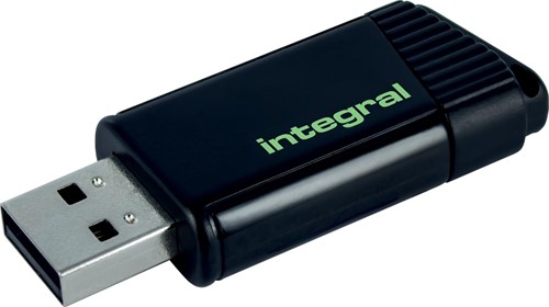 Integral Pulse USB 2.0 stick, 128 GB, zwart/geel-3