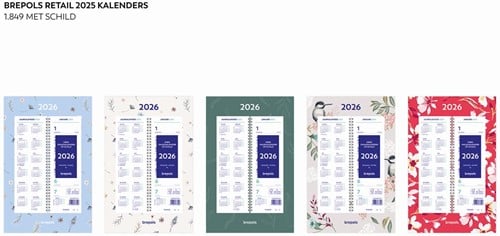 Brepols week omlegkalender op schild, fantasy, 2026
