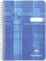 Clairefontaine schrift ft 14,8 x 21 cm, 180 bladzijden, gelijnd, spiraalbinding, geassorteerde kleuren-2