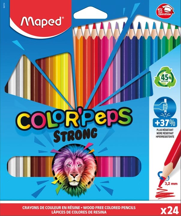 Maped Deepsea Paradise Houten Kleurpotloden - Set Van 12 Met Driehoekige Greep