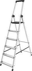 Brasq trapladder SL600, aluminium, zilver,  6 treden