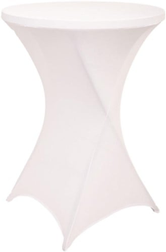 Hoes voor statafel, diameter 80 cm, wit