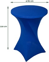 Hoes voor statafel, diameter 80 cm, blauw-2