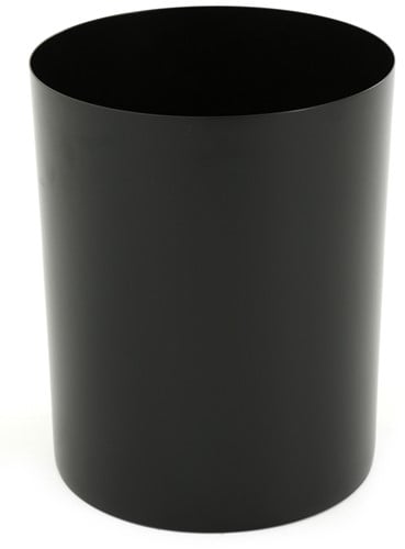 Papierbak 20 liter staal zwart