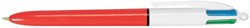 Bic Colours Original Fine 4-kleurenbalpen, fijn, klassieke inktkleuren, oranje, met EAN code