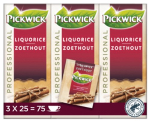Thee Pickwick zoethout 25x 2 gr met envelop