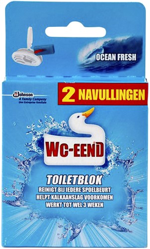 TOILETBLOK WC-EEND OCEAN BLUE NAVULLING 2ST 2 Stuk