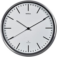 Wandklok MAUL Fly RC Ø305x45mm aluminium frame wit incl. batterij
