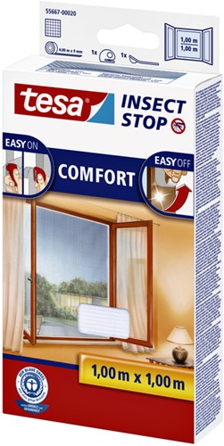 Insectenhor tesa® Insect Stop COMFORT raam 1x1m wit-2