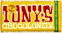 Chocolade Tony's Chocolonely melk noga reep 180gr