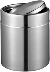 Afvalbak EKO Fandy tafelmodel met swingdeksel 1,5 liter rvs