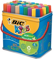 Bic Kids Viltstift Visacolor XL Ecolutions 48 stiften in een metalen doos
