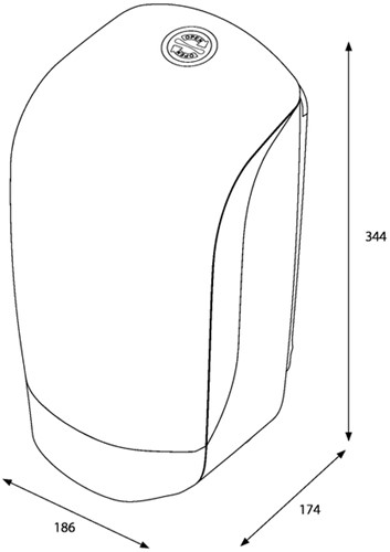 Poetspapierdispenser Katrin klein wit 90106-2