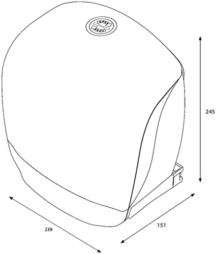 Toiletpapierdispenser Katrin Gigant S jumbo klein wit 90069-3