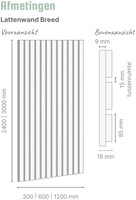 Houtlook lattenwanden 100% PET vilt 300x60cm breed - Warm Eiken-3