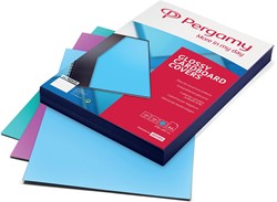Pergamy omslagen, ft A4, karton glanzend, 250 micron, pak van 100 stuks, trendy groen