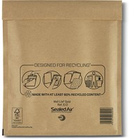 Mail Lite luchtkussenenveloppen, goud, E/2, 220 x 260 mm, doos van 200 stuks
