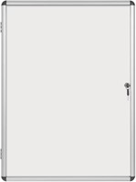 Pergamy glazen vitrine met magnetische achtergrond ft 9 x A4