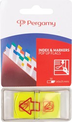 Pergamy 'Pop up vlag' pijl 'sign here', ft 45 x 25 mm, 50 vel