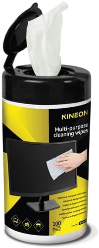 Kineon multifunctionele reinigingsdoekjes, doseerbus van 100 doekjes
