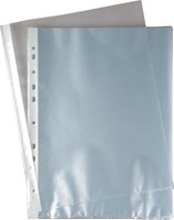 Pergamy geperforeerde showtas, ft A4, 11-gaatsperforatie, gekorrelde PP van 50 micron, pak van 100 stuks-3