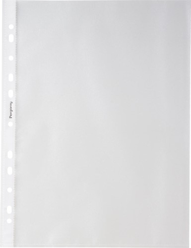 Pergamy geperforeerde showtas, ft A4, 11-gaatsperforatie, gekorrelde PP van 60 micron, pak van 100 stuks