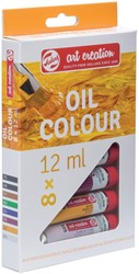 Talens Art Creation olieverf tube van 12 ml, set van 8 tubes in geassorteerde kleuren
