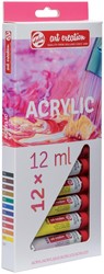 Talens Art Creation acrylverf tube van 12 ml, set van 12 tubes in geassorteerde kleuren