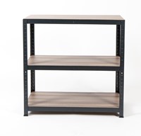 Avasco rek Home Table, ft 88 x 90 x 45 cm, 3 legborden, uit metaal, zwart-3