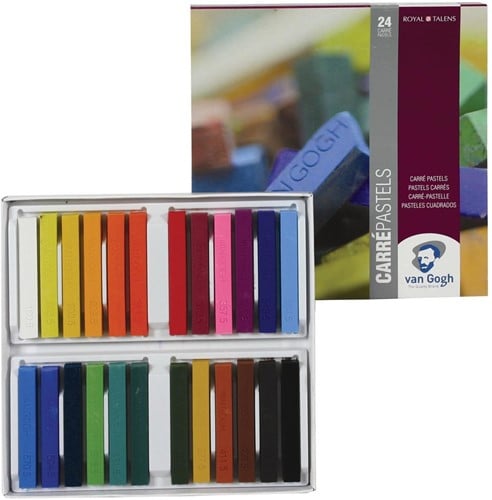Van Gogh droge pastels, doos met 24 pastels