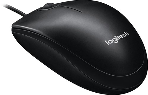 Logitech muis B100, zwart