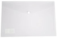 Documentenmap, A3, transparante PP, velcro sluiting, pak van 5 stuks