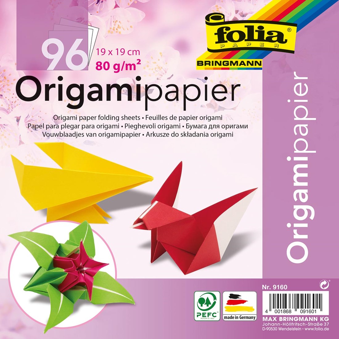 QUARKZMAN Origami-papier, 150 vellen, 10 cm x 10 cm