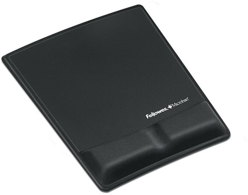 Fellowes Health-V Fabrik muismat met polssteun, zwart