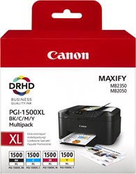 Canon inktcartridge PGI-1500XL, 1.020 - 1.200 pagina's, OEM 9182B010, 4 kleuren