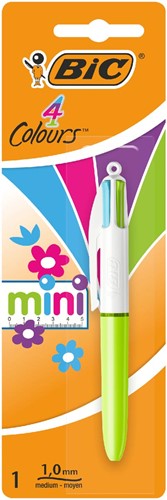 Bic Colours Mini 4-kleurenbalpen, medium, pastel inktkleuren, op blister
