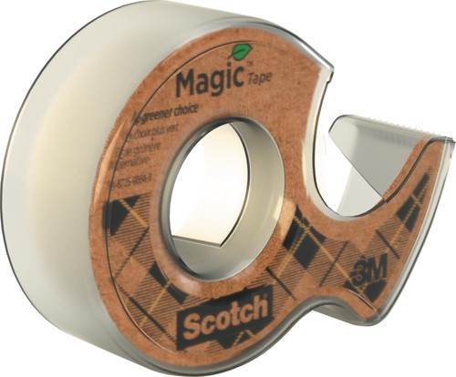 Plakband Magic  Tape A greener choice, ft 19 mm, 20 m, op dispenser van 100 % gerecycleerd plastic-3