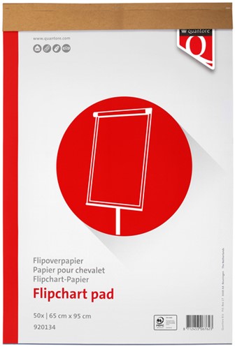 Flipoverpapier Quantore 65x95cm 50vel ongevouwen 1 Stuk