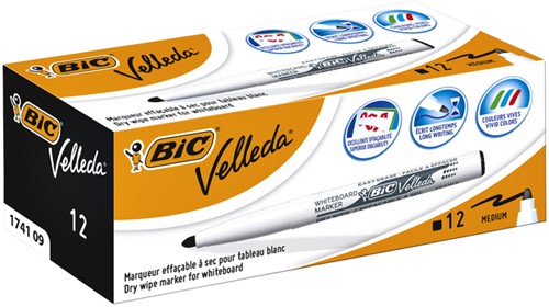 Whiteboardmarker Bic Velleda 1741 rond medium zwart-3
