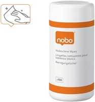 Whiteboard reinigingsdoekjes Nobo pot met 100 stuks-4