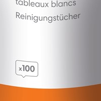 Whiteboard reinigingsdoekjes Nobo pot met 100 stuks-3