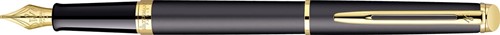 Waterman Hémisphère vulpen, medium punt, Matt Black GT