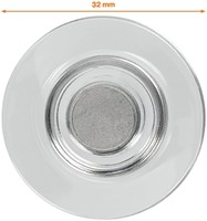 Glasbordmagneet Nobo extra sterk 32mm transparant 4 stuks-3