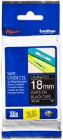 Labeltape Brother P-touch TZe-345 standaard 18mm wit op zwart