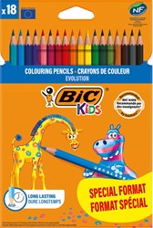 Bic Kids kleurpotlood Evolution, blister van 14 + 4 gratis