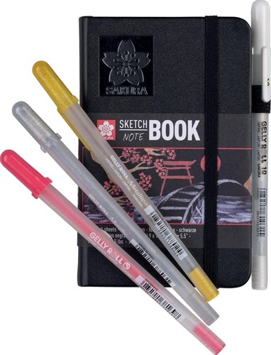 Sakura schetsboek, 140 g/m², ft 9 x 14 cm, zwart, 80 vel-2