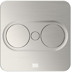 Inbouw Stekkerdoos TWIST 2 - Vierkant - RVS look - 2x 230V