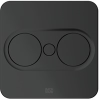 Inbouw Stekkerdoos TWIST 2 - Vierkant - Zwart - 2x 230V