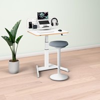 Leitz Ergo Elektrische Thuiswerkplek, set met ophangbord en kruk